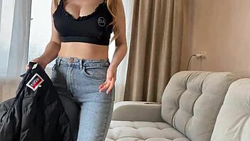 Cheating On Husband With His Friend, Russian Amateur Moaning In Tight Pussy Action!