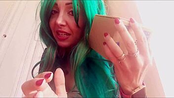 Amateur giantess in heat indulges in food and sex
