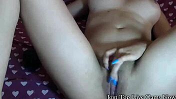 Hot Bed Sex Cam Live. Anal Assfucking With Webcam Masturbation And Tits.