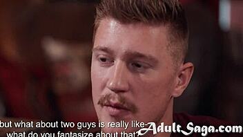 First time swappers overcome awkwardness with Kenna James in threesome