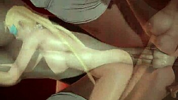 Blonde Futa Mika submits to Chun Li in 3D adult game