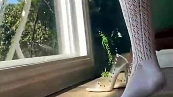 hot babe enjoys some solo time with big tits