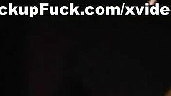 Blonde with glasses participates in outdoor public pickup