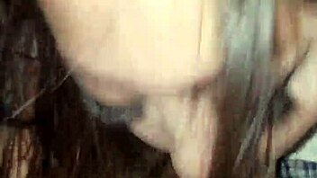 Sexy Chicana Gives Handjob and Deepthroats Big Cock.