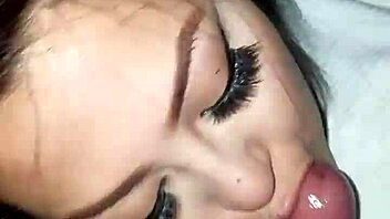 Sexy Chicana Gives Handjob and Deepthroats Big Cock.