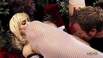 Good looking chick surprised with thick dick sideways.