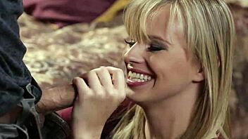 Blonde Jillian Janson receives huge cock