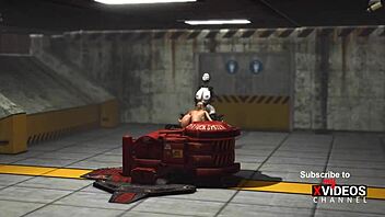 Female android fucks sexy blonde hard!