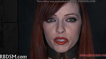 babe gets rough pussy prodding in bondage