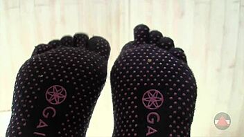 Amateur foot fetish porn with slippers and socks
