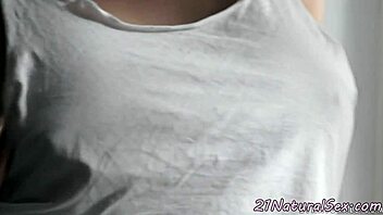 glamorous european model engages in solo session, achieving climax quietly.