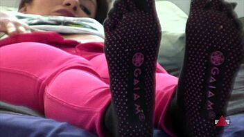 Toe Socks Making Her Hot In Bedroom