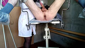 Aroused milf nurse and her homemade vagina get examined