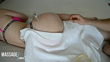 vacuum massage for hot european babe's booty