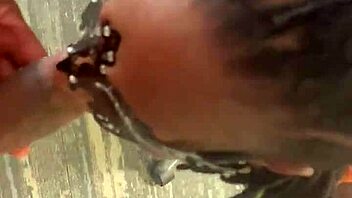 Sexy slim sucking dick on spinning office chair