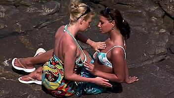 Hey, check these wet lesbian games in sexy Ibiza!