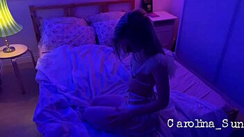 carolina sun gently touches herself in quiet moments