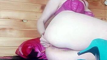 Masked Girl Masturbates Pussy With Vibrator To Orgasm