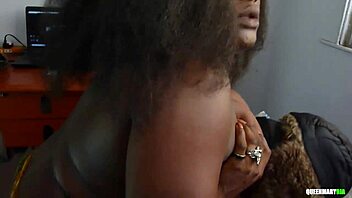 Ebony Milf Riding Hard In Warehouse