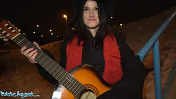 public agent melany mendes blows flute then fucks