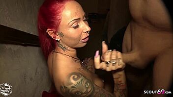 Redhead teen dominatrix rewards her obedient slave with bareback sex