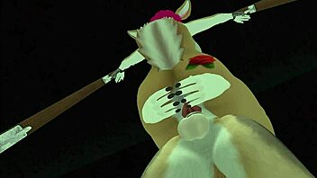 Tim's fantasy of fucking a cartoon babe in bondage comes true