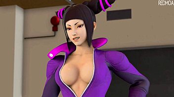 cammy loses a bet to juri and gets creampied with big cock in this parody.