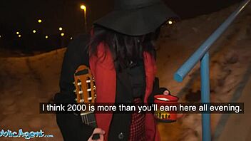 public agent melany mendes blows flute then fucks