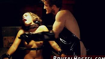 black guy dominating white teen girl in bdsm session.