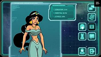 Complete gameplay of Star Channel 34, part 1, featuring anime characters and subtle interactions.