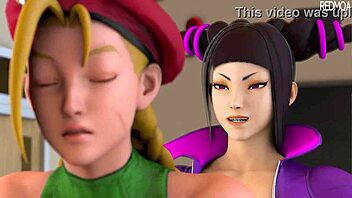 cammy loses a bet to juri and gets creampied with big cock in this parody.