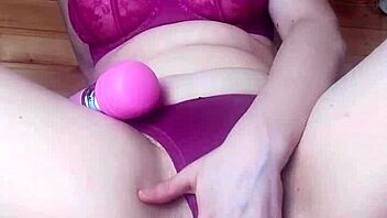 Masked Girl Masturbates Pussy With Vibrator To Orgasm