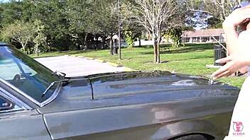 i met this latina babe in the parking lot and we fucked in my mustang 67 😏