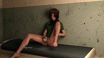 Curvy intern pleasures herself with vibrator in storage room