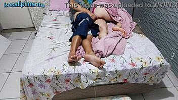 Aunt and nephew's unexpected sleepover leads to steamy outdoor encounter