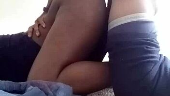 horny ebony fucks on floor