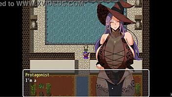 Giant anime boobs: Mirena's manor hentai game adventures