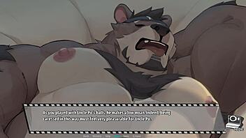 Uncle Po Gives Blowjob In Group