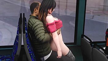 Nanami gets a steamy bus ride in this Hentai Porn video