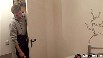 A German teen surprises his stepmom and aunt in a sexual encounter