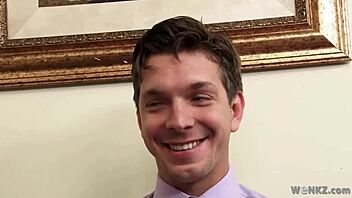 nasty blonde in pantyhose seduces office worker with blowjob 😈