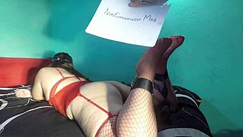 i tie her up and spank her ass until she almost cums