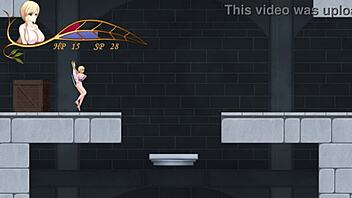 Hgame Unholy Disaster 4: Asian big tits Japanese babe creampied in orgasm sex.