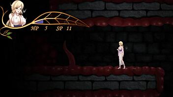 Hgame Unholy Disaster 4: Asian big tits Japanese babe creampied in orgasm sex.