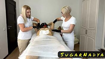 Petite 18+ blonde student joins my assistant today