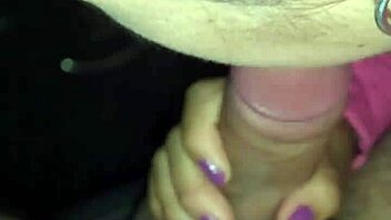 Prostitute and her friend in a car covered in cum