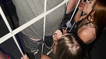 Homemade orgy with couple swap in swing house