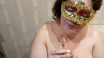 can curvy housewife resist her wild ice cream fetish at home?