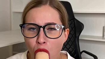 Sexy Secretary Teases with Vibrator Play in Tight Skirt. Watch Her Wet Solo Show!