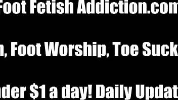 Ebony Femdom Makes Slave Suck Perfect Toes in BDSM Fetish POV